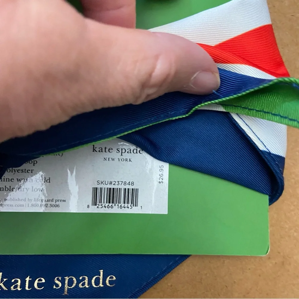 NWT Kate Spade Pet Bandana - Red, White, Blue  M/L